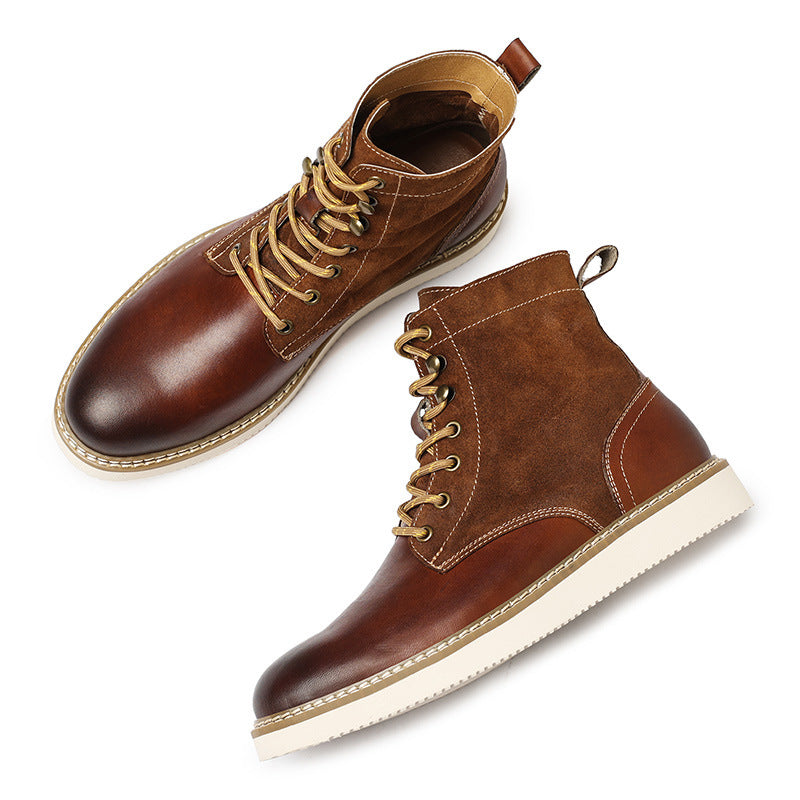 Men Retro Casual Leather Handmade Boots-RAIIFY