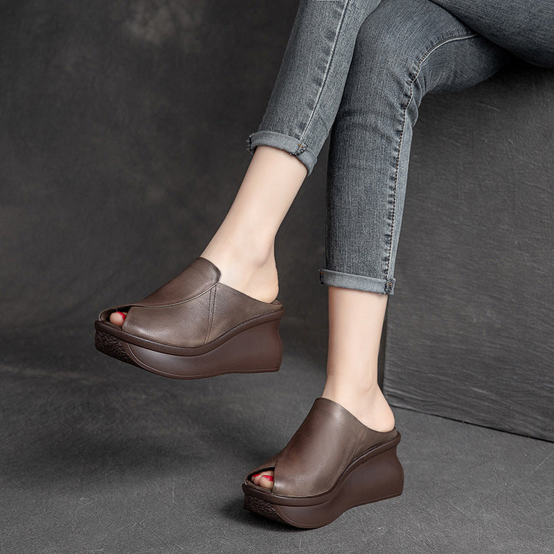 Women Summer Retro Platform Sandals Slides-RAIIFY