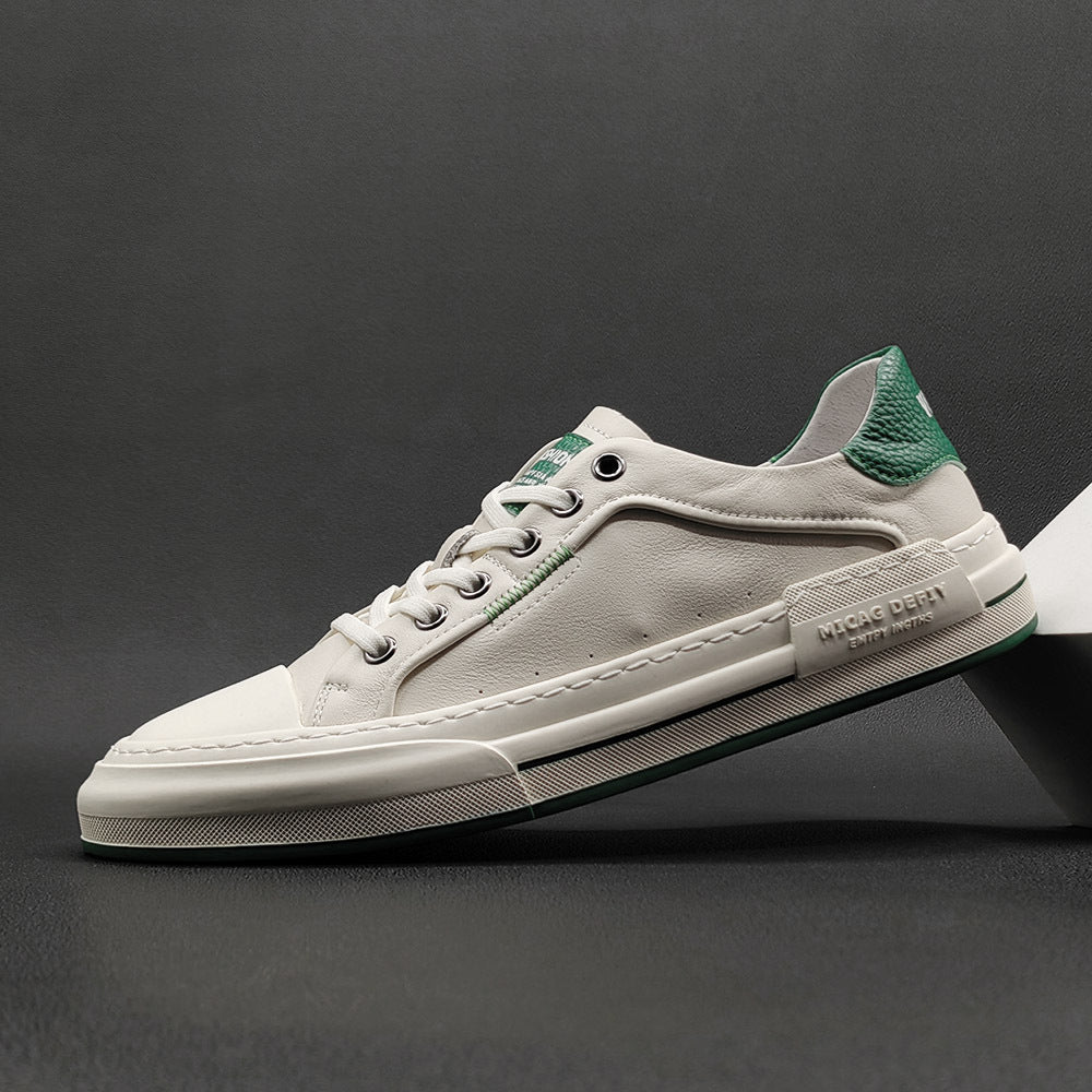 Men Fashion Leather Flat Soft Casual Sneakers-RAIIFY