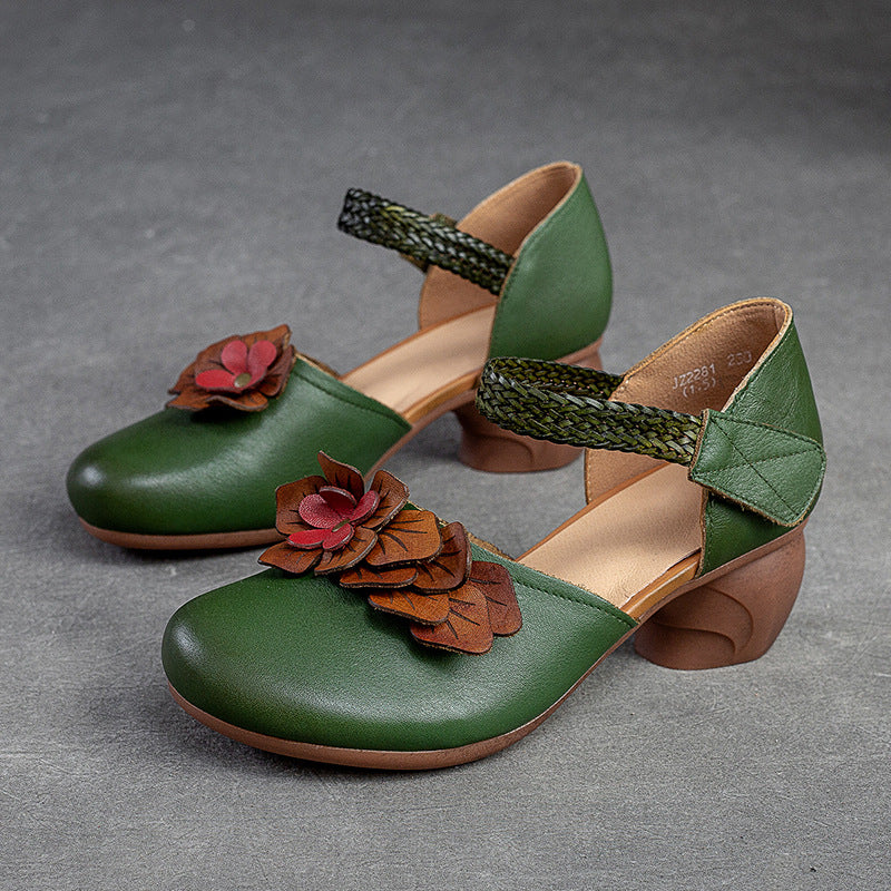 Women Summer Retro Casual Heel Sandals-RAIIFY