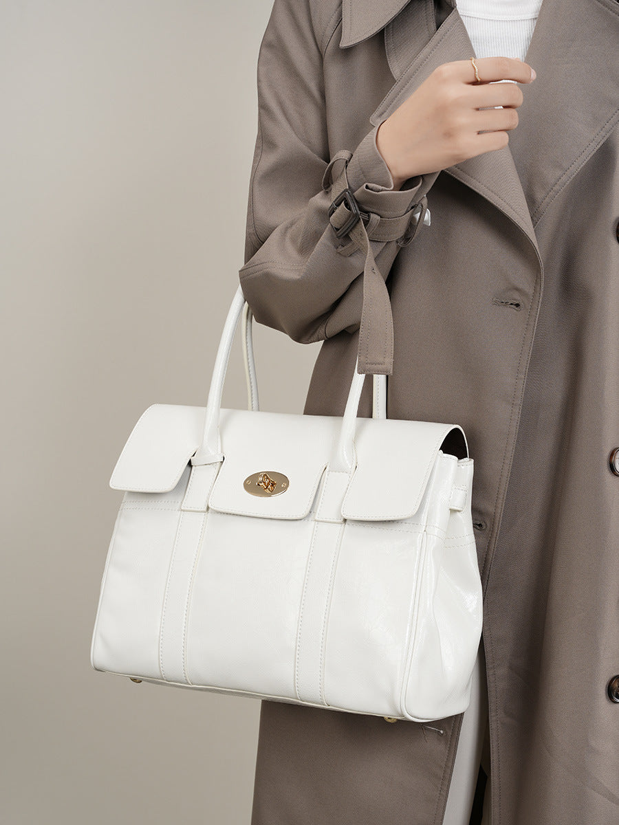 Women Retro Soft Leather Casual Tote Bag-RAIIFY