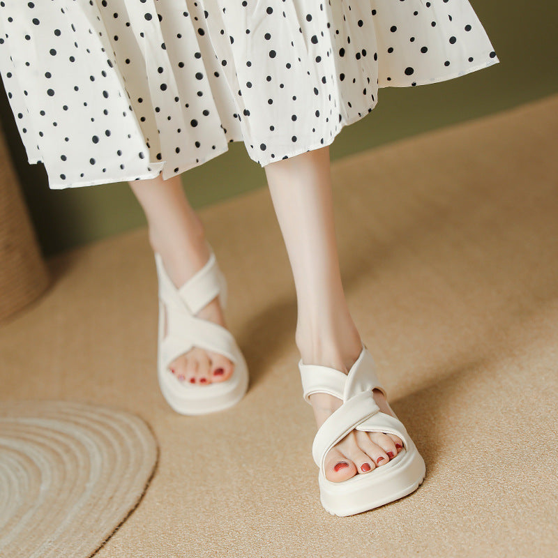 Women Fashion Minimalist Soft Chunky Sole Sandals-RAIIFY