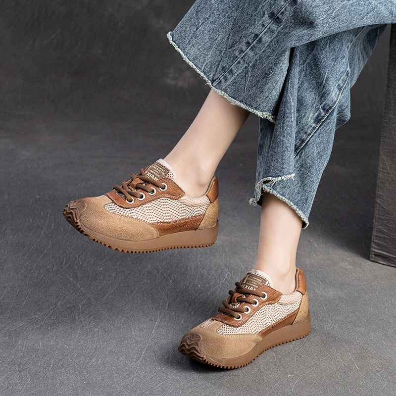 Women Retro Breathable Patchwork Casual Shoes-RAIIFY