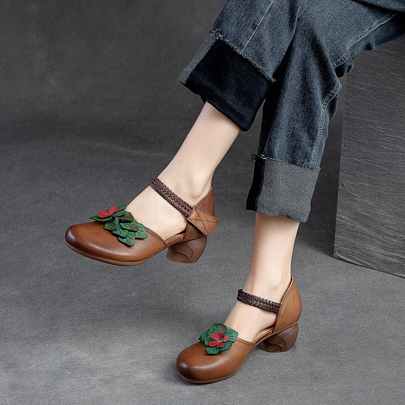 Women Summer Retro Casual Heel Sandals-RAIIFY