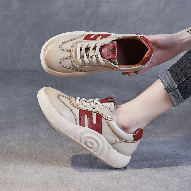 Women Stylish Leather Comfort Flat Casual Shoes-RAIIFY