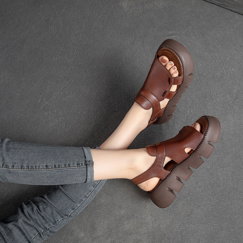 Women Summer Retro Platform Casual Sandals-RAIIFY