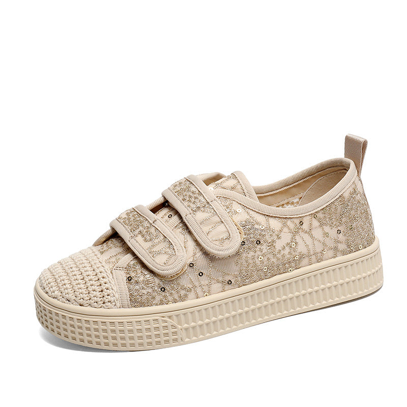 Women Fashion Breathable Velcro Flat Casual Shoes-RAIIFY