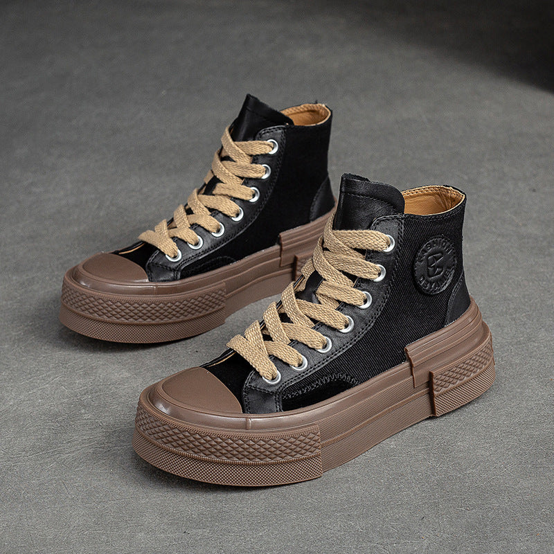 Women Casual Fashion Patchwork Flat Ankle Boots-RAIIFY