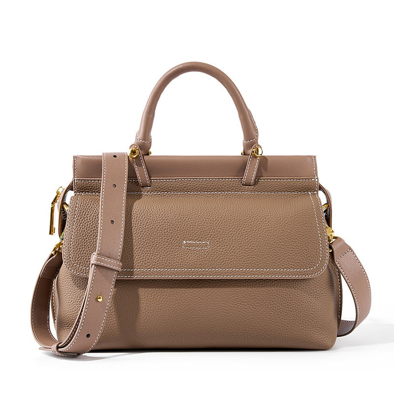 Women Fashion Casual Cowhide Leather Tote Bag-RAIIFY