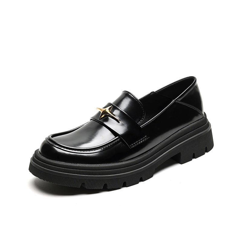 Women Retro Spring Black Casual Loafers-RAIIFY