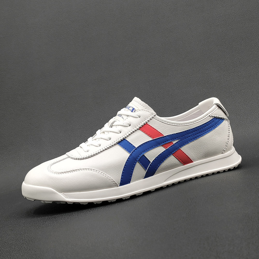 Men Stylish Patchwork Leather Casual Sneakers-RAIIFY