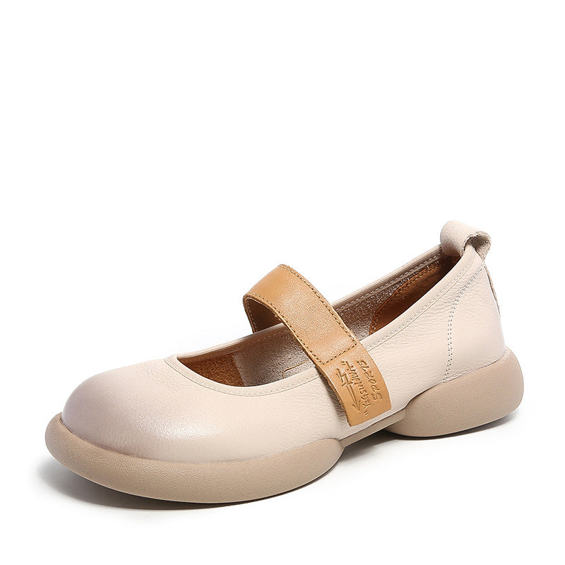 Women Casual Retro Soft Leather Flats-RAIIFY