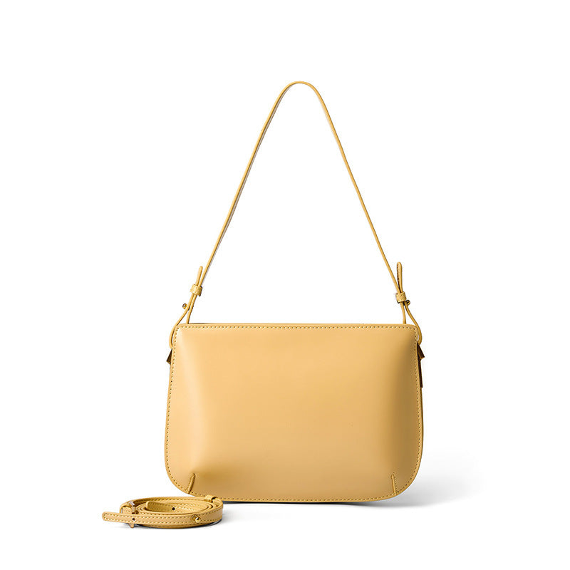 Women Minimalist Solid Leather Shoulder Bag-RAIIFY