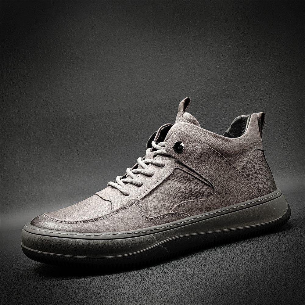 Men Minimalist Leather Flat Casual Work Shoes-RAIIFY