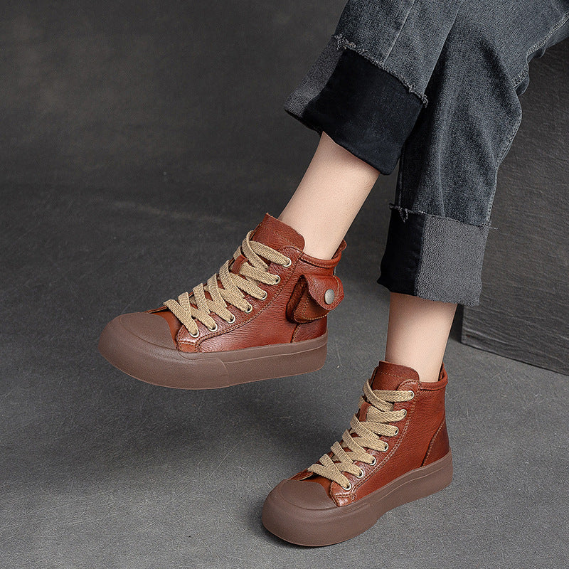 Women Retro Casual Leather Comfort Ankle Boots-RAIIFY