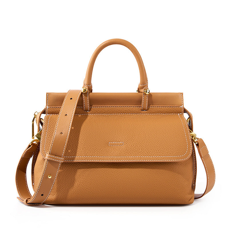 Women Fashion Casual Cowhide Leather Tote Bag-RAIIFY