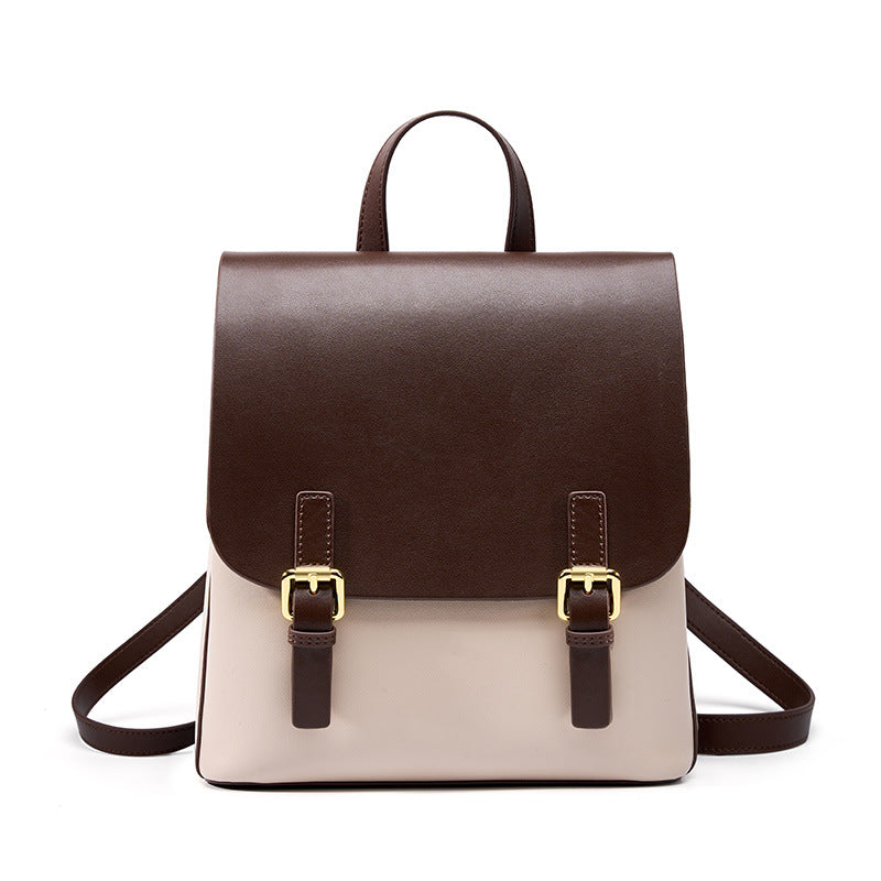 Women Classic Minimalist Casual Leather Backpack-RAIIFY