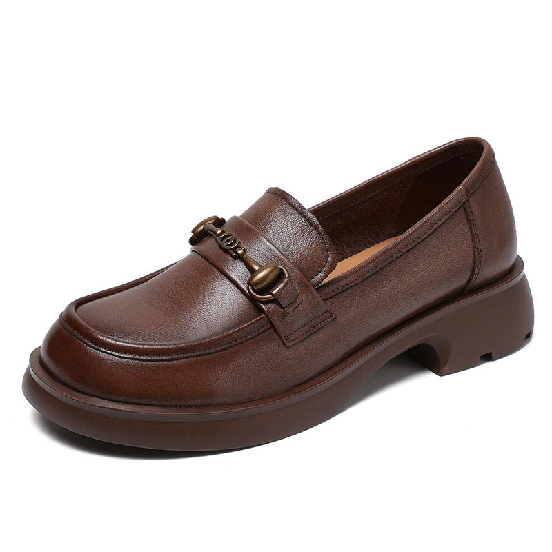 Women Casual Classic Minimalist Leather Loafers-RAIIFY