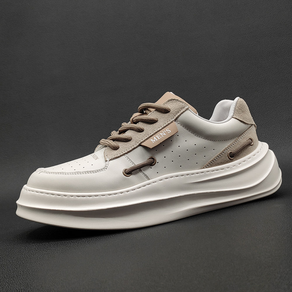 Men Fashion Casual Patchwork Leather Sneakers-RAIIFY