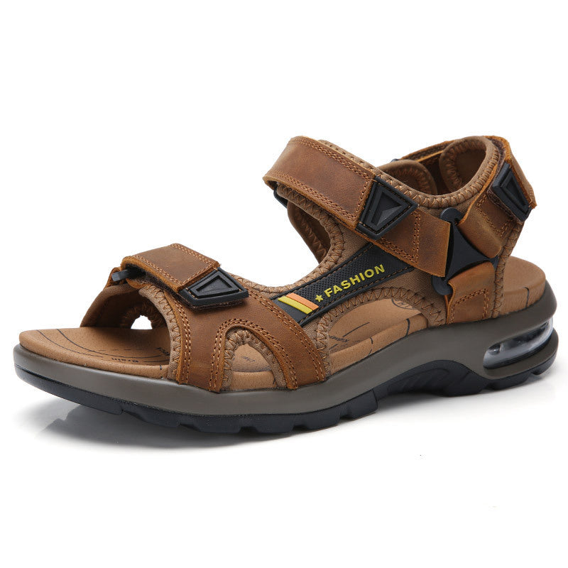 Men Summer Leather Casual Air Cushion Sandals-RAIIFY