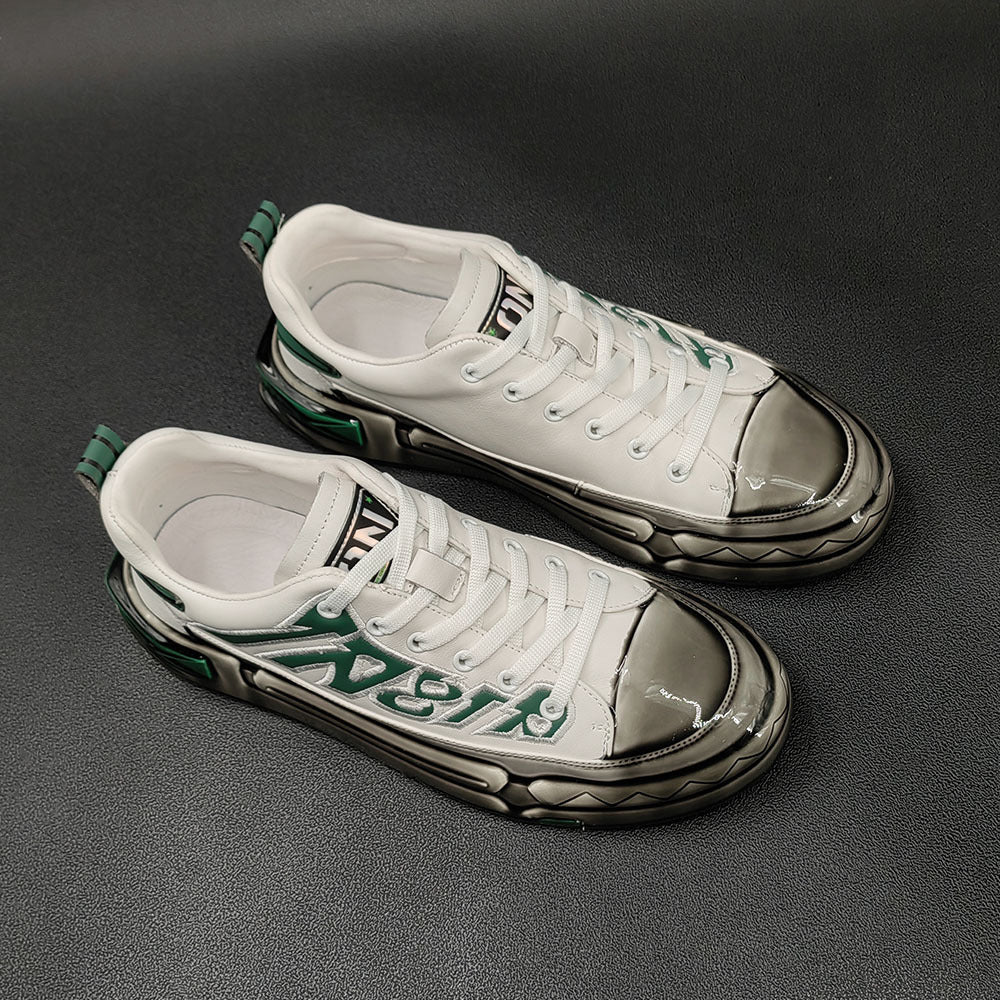 Men Stylish Fashion Leather Thick Soled Casual Shoes-RAIIFY