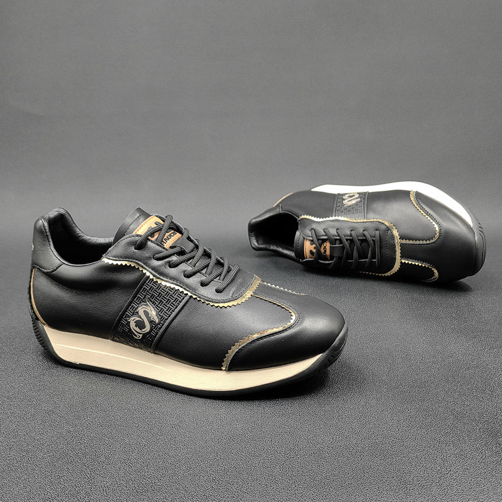Men Fashion Leather Comfort Flat Casual Shoes-RAIIFY