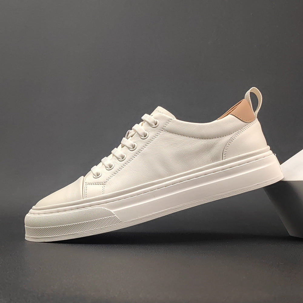 Men Fashion Minimalist Leather Casual Court Sneakers-RAIIFY