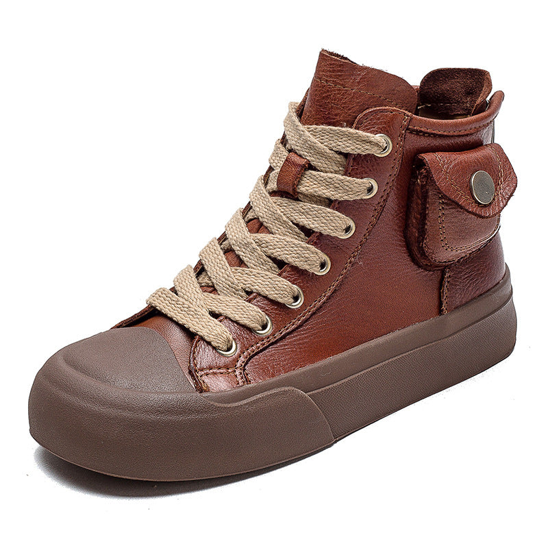 Women Retro Casual Leather Comfort Ankle Boots-RAIIFY