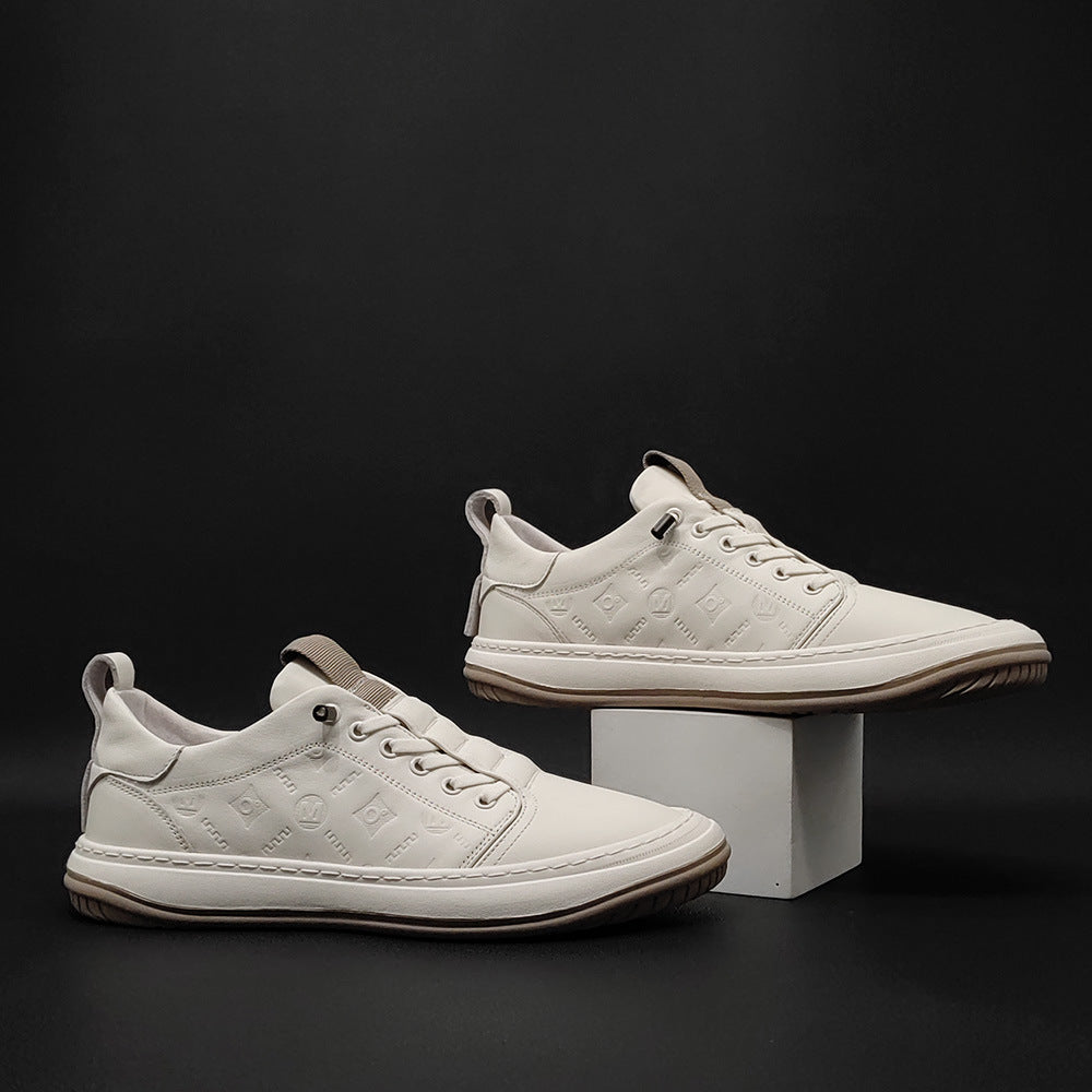 Men Minimalist Leather Flat Soft Casual Shoes-RAIIFY
