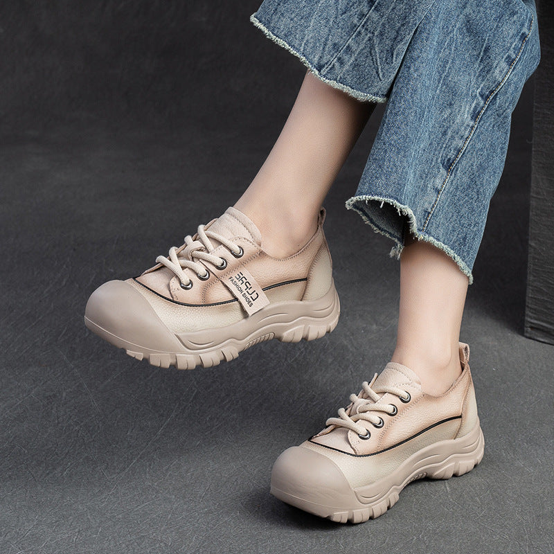 Women Minimalist Soft Leather Comfort Casual Shoes-RAIIFY