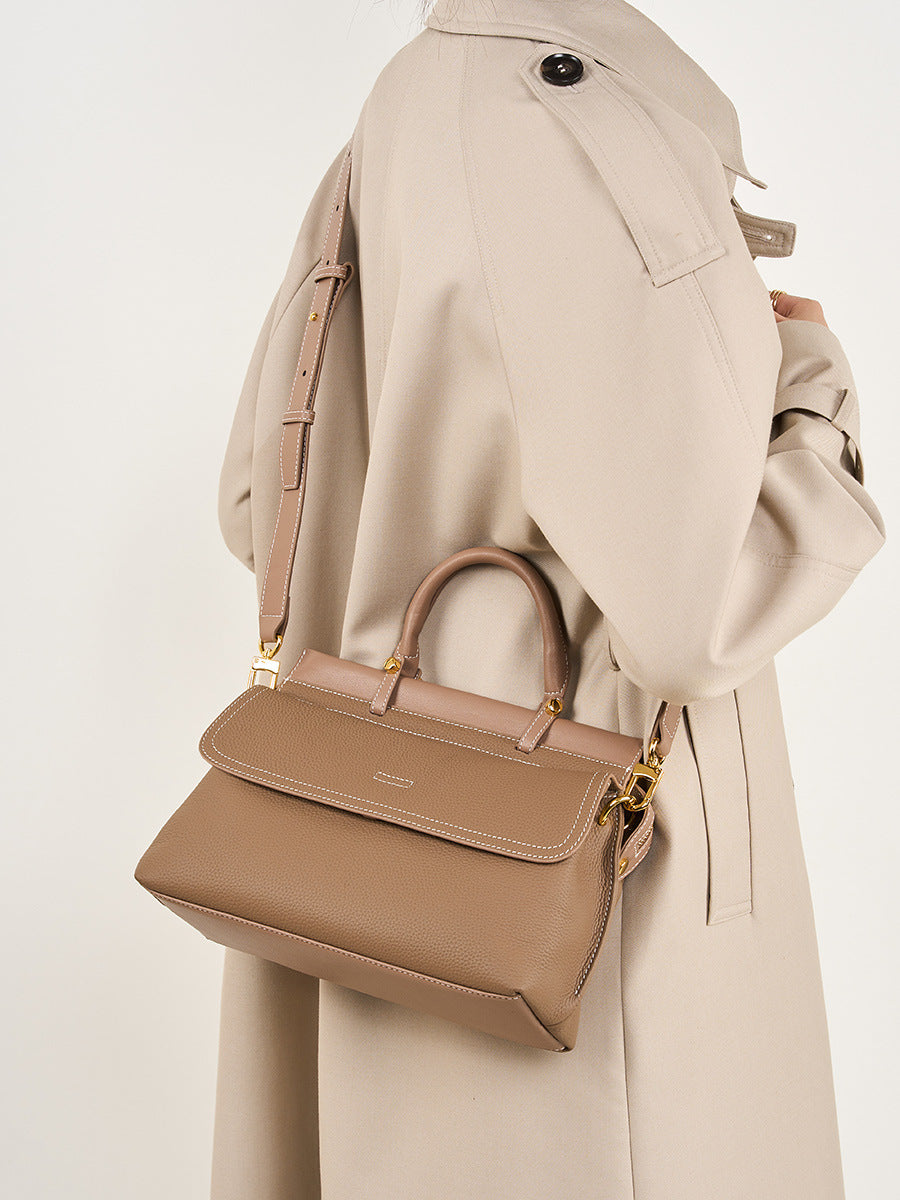 Women Fashion Casual Cowhide Leather Tote Bag-RAIIFY