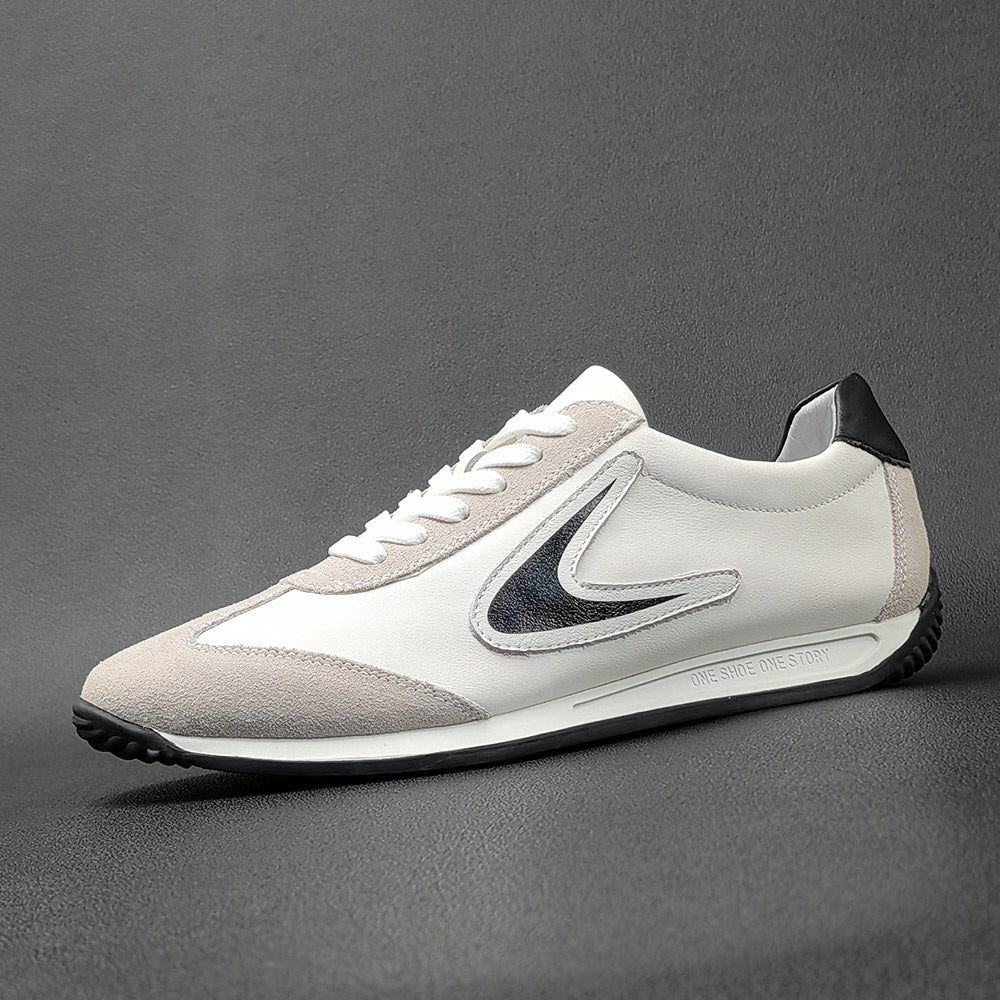 Men Stylish Soft Cowhide Patchwork Flat Casual Shoes-RAIIFY