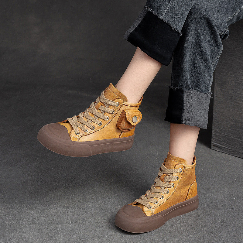 Women Retro Casual Leather Comfort Ankle Boots-RAIIFY