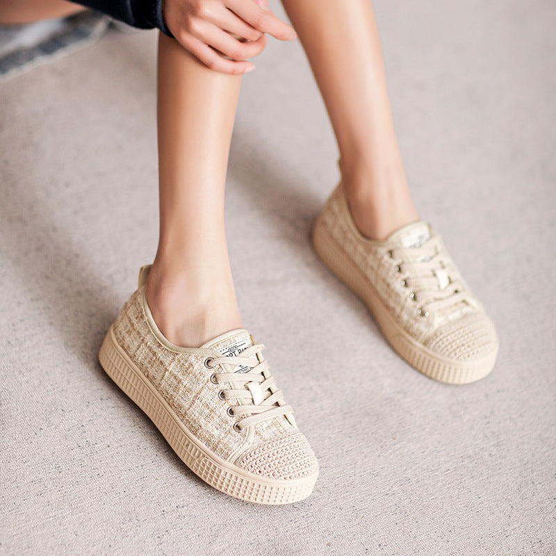 Women Fashion Minimalist Canvas Soft Flat Casual Shoes-RAIIFY