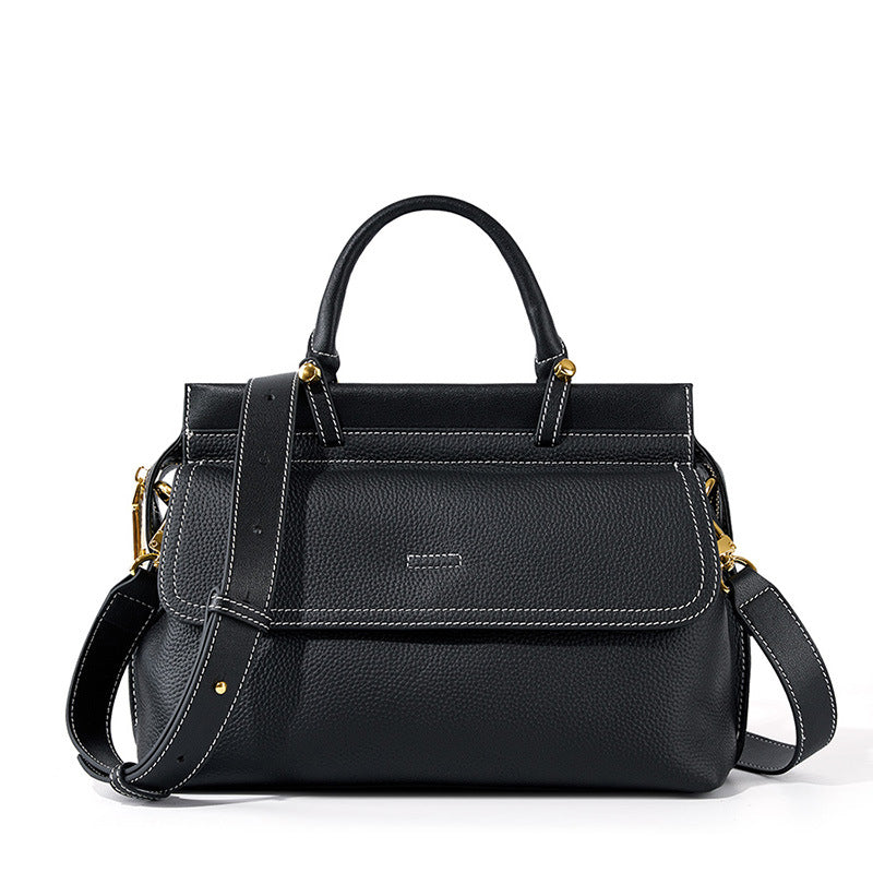 Women Fashion Casual Cowhide Leather Tote Bag-RAIIFY