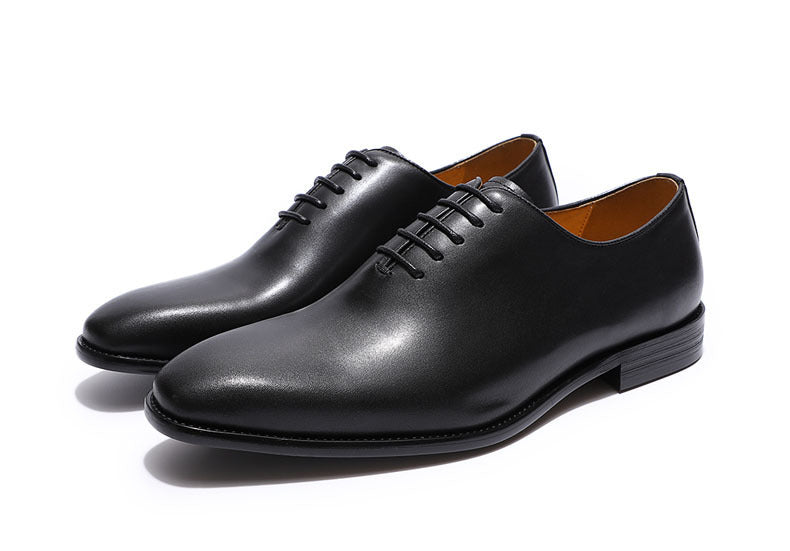 Men Leather Handmade Dress Oxford Shoes-RAIIFY