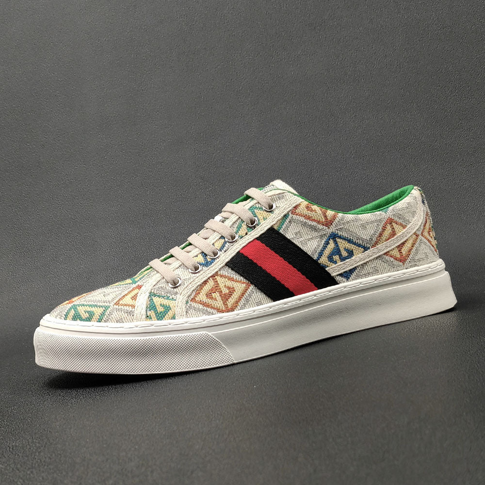 Men Stylish Canvas Flat Casual Shoes-RAIIFY