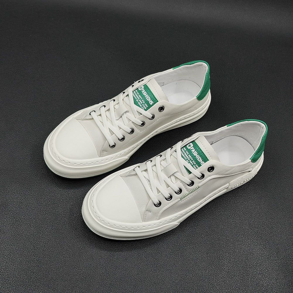 Men Fashion Leather Flat Soft Casual Sneakers-RAIIFY