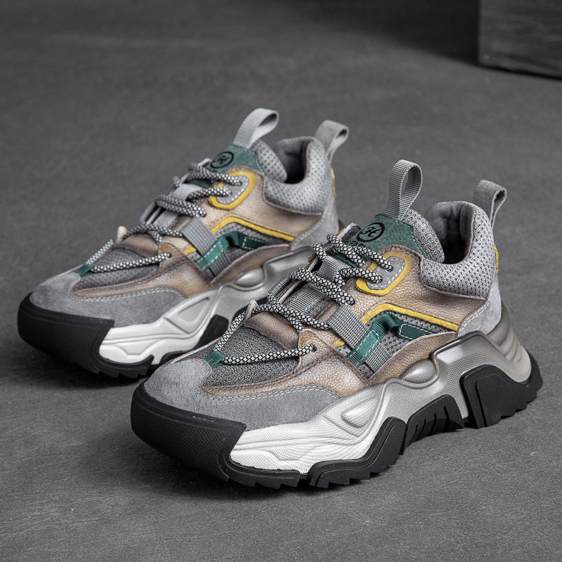 Women Retro Patchwork Casual Platform Dad Sneakers-RAIIFY