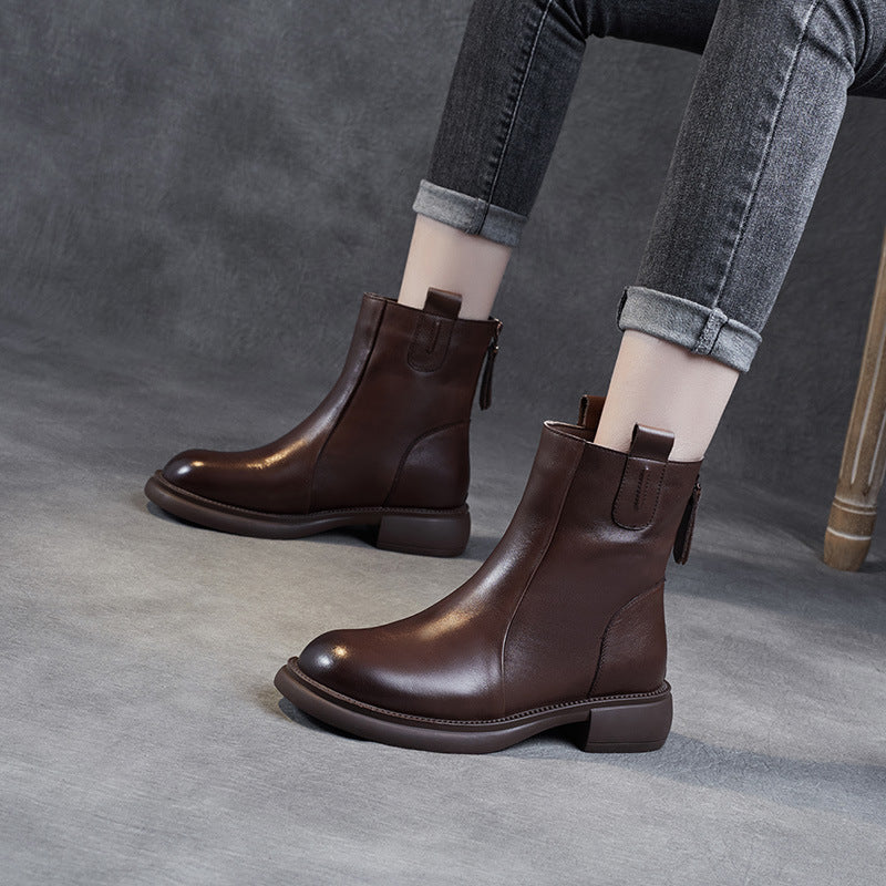 flatform leather boots