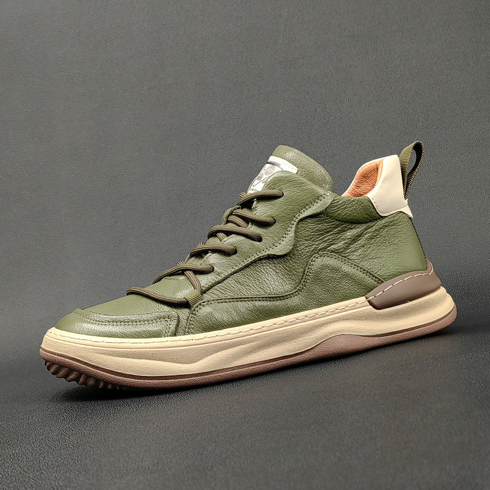 Men Fashion Patchwork Leather Casual Shoes-RAIIFY