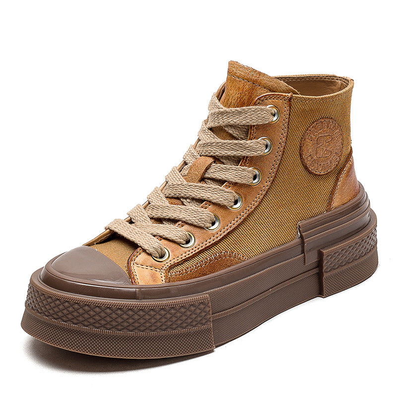 Women Casual Fashion Patchwork Flat Ankle Boots-RAIIFY