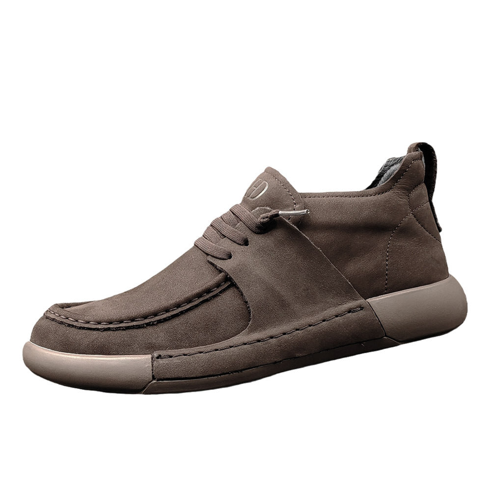 Men Minimalist Soft Leather Flat Casual Shoes-RAIIFY