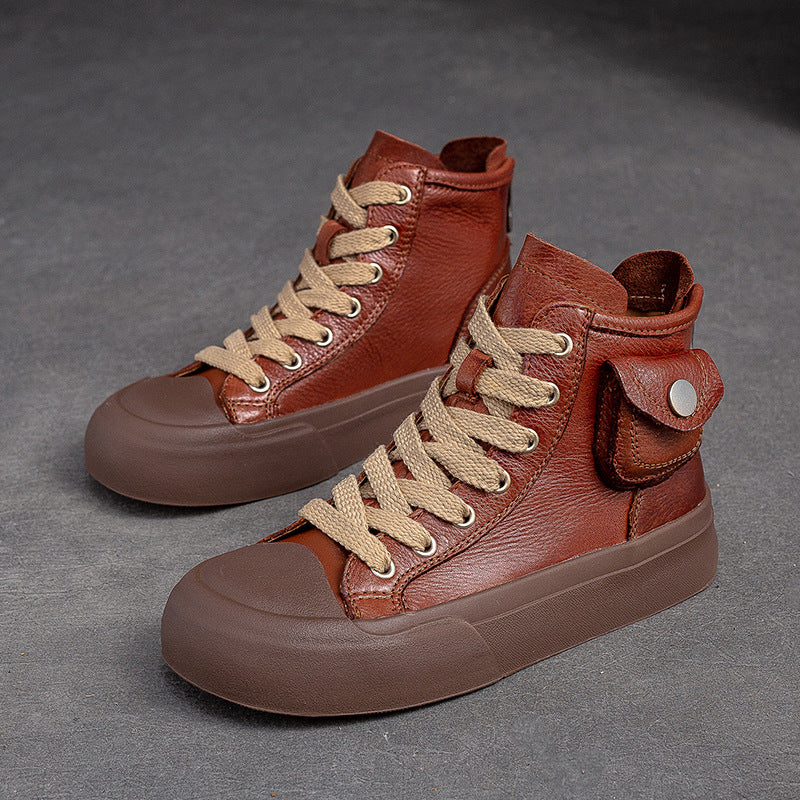 Women Retro Casual Leather Comfort Ankle Boots-RAIIFY