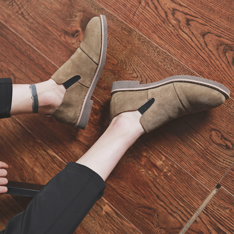 Men Summer Autumn Retro Leather Flats Loafers-RAIIFY