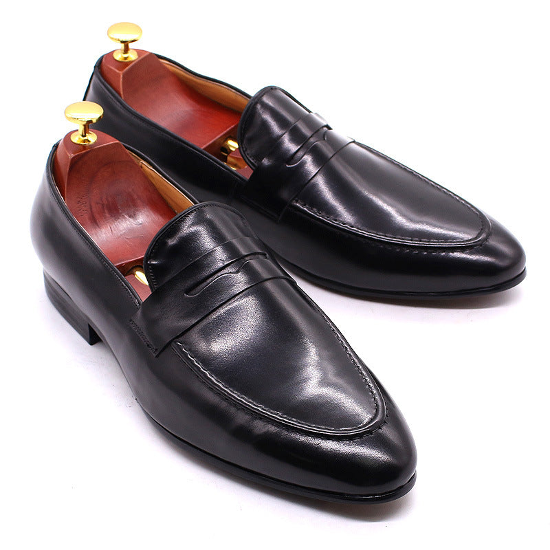 Men Cowhide Casual Leather Retro Loafers-RAIIFY