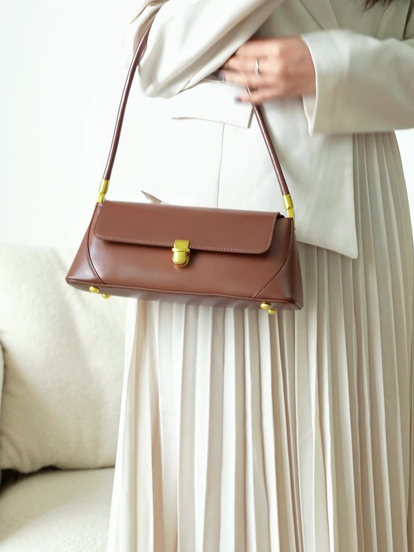 Women Retro Leather Casual Shoulder Bag-RAIIFY