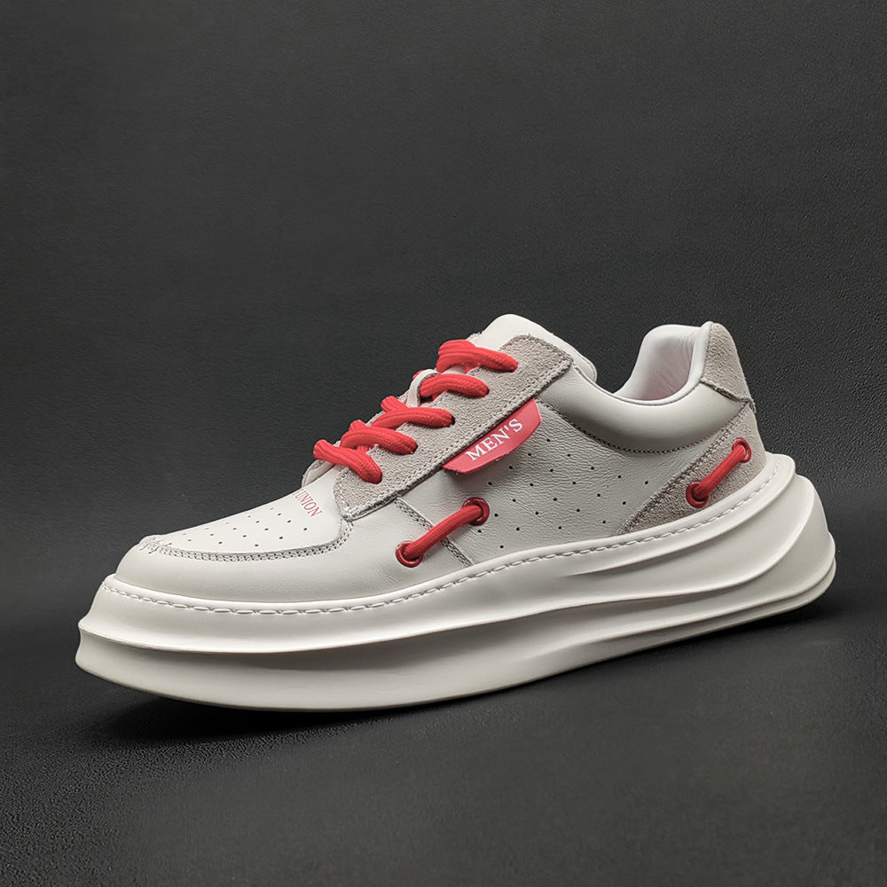 Men Fashion Casual Patchwork Leather Sneakers-RAIIFY