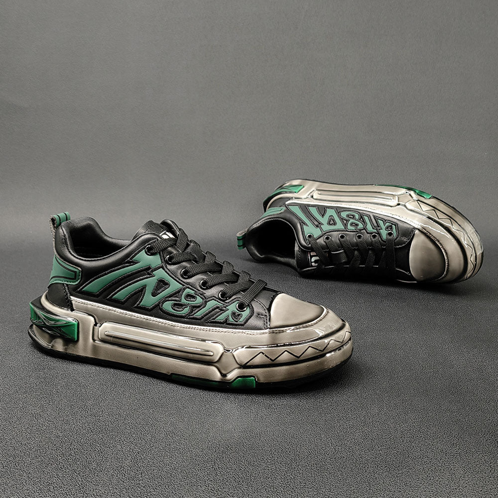 Men Stylish Fashion Leather Thick Soled Casual Shoes-RAIIFY