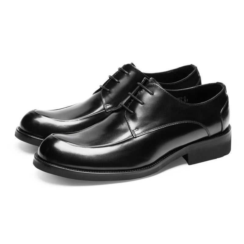 Men Plain Cowhide Oxford Dress Shoes-RAIIFY